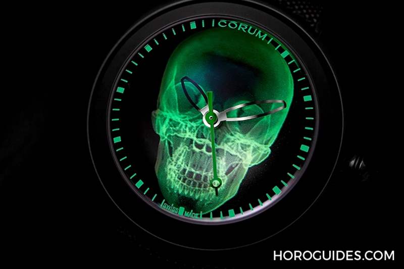 CORUM - 第二代登場，昆侖表Bubble 47 Skull X-Ray 泡泡系列骷髏頭腕表