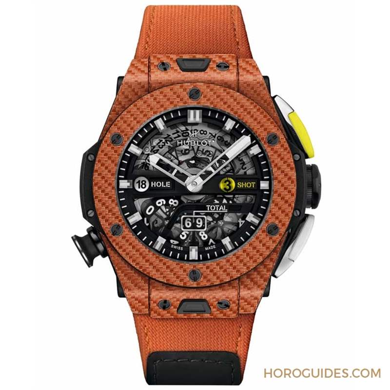 HUBLOT - 橘色、超輕量、可計桿數(shù)，Hublot Big Bang Unico高爾夫球表新色亮相