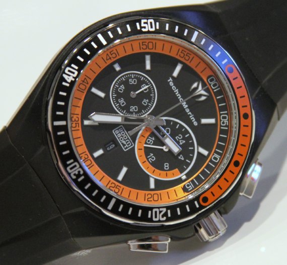 TechnoMarine Cruise Sport watch orange 泰諾船舶重返市場四分之一橙圈腕表-復(fù)刻表