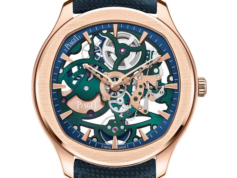 Piaget推出Polo Skeleton Arty超薄鏤空腕表:彩色機(jī)芯-復(fù)刻表